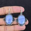 Blue Lace Agate Earrings Original Gemstone Jewelry 925 Sterling Silver Earrings Handmade Dangle Earring Engagement Gifts Brand New Earrings