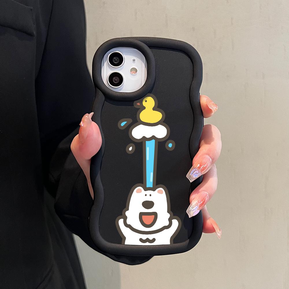 Окрашенный узор Big Wave Edge Мягкий силиконовый материал Macaron чехол для телефона противоударный защитный резиновый чехол для iPhone Huawei Honor Infinix Tecno