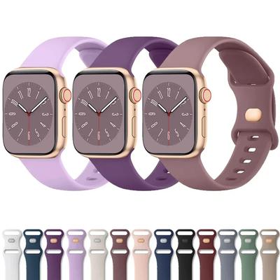 Мягкий силиконовый ремешок для часов 10 9 8 7 6 5 4 3SE Браслет-ремешок для iWatch Ultra 49мм 45мм 46 41мм 40мм 44мм 38мм 42мм Ремешок