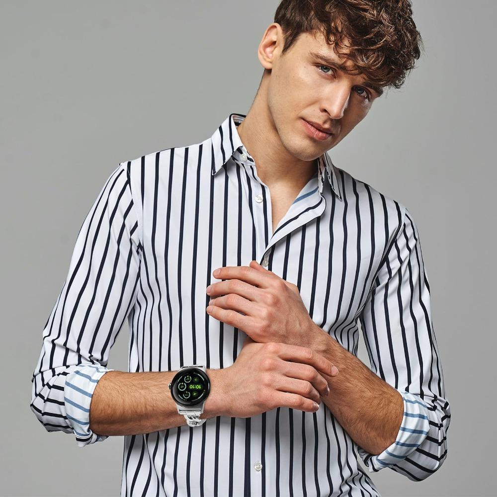 Стильный металлический ремешок-цепочка из нержавеющей стали для Google Pixel Watch 3 4 45 мм Регулируемый браслет Ремешок для часов Для Google Pixel Watch 1 2 3 4 41 мм