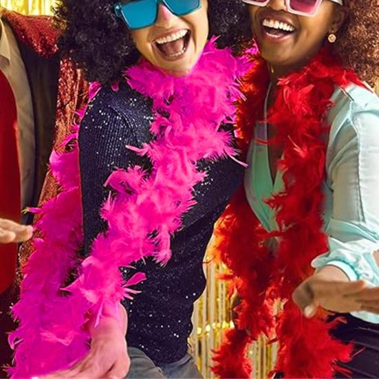 Боа из перьев индейки Пушистый боа шарф с безободковыми солнцезащитными очками в форме сердца Аксессуар для костюма на Хэллоуин Рождество для женщин девушек