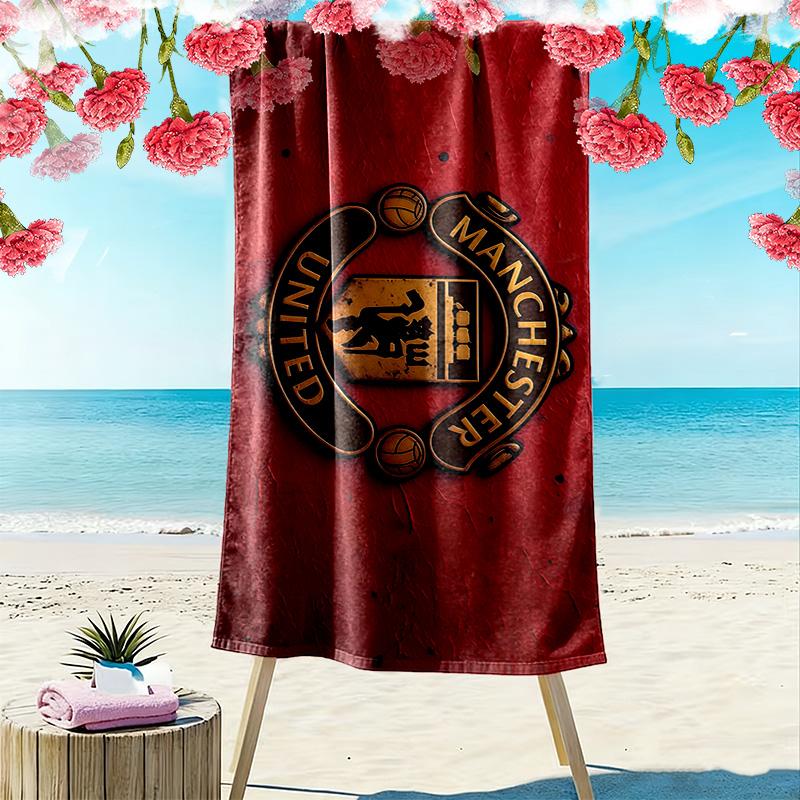 Man Utd Print Beach Towel, Large Soft Quick Dry Towel for Beach Camping Swimming