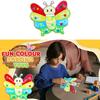 Butterfly Color Sorting Sensory Toy For Toddler Fine Motor Skill Game Quiet Texture Puzzle Toy for Hand Relaxation