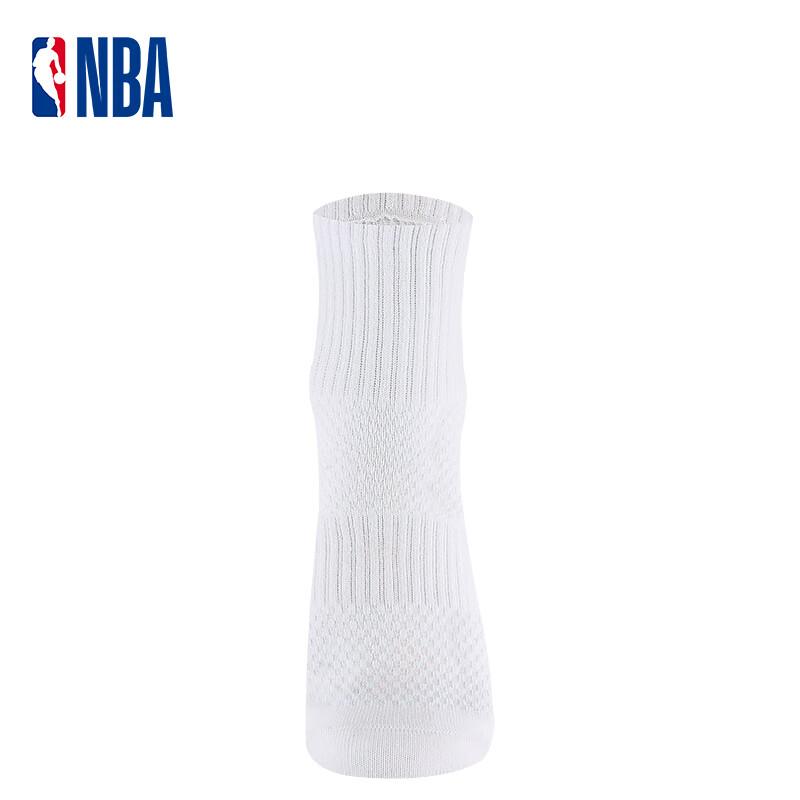 NBA White Socks for Men, Casual Sports Socks, All-Season Mesh Breathable Sweat-Absorbing Cotton Socks, Training Running Basketball Socks, 6 Pairs