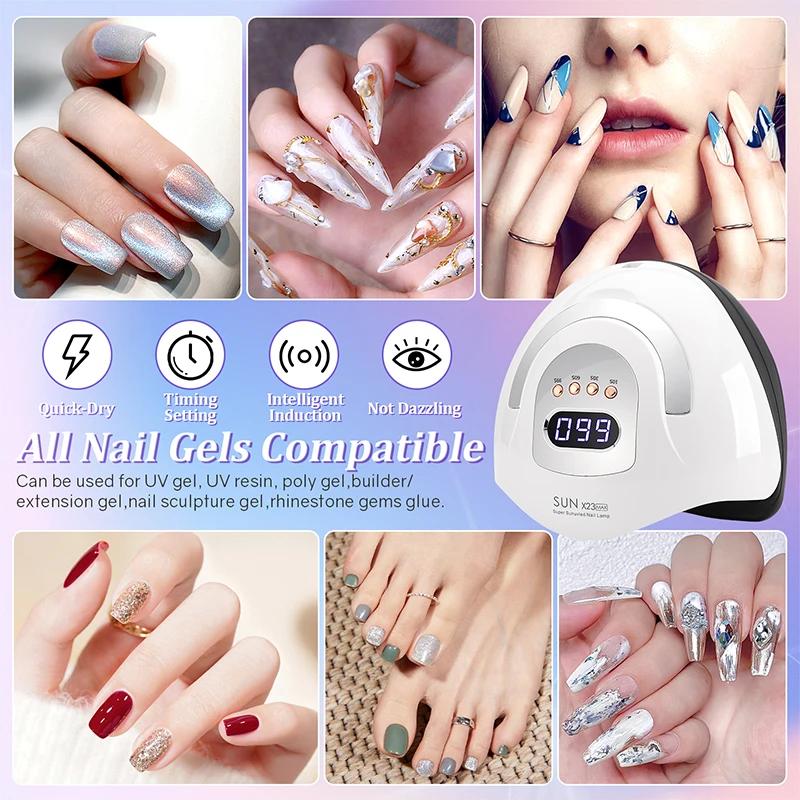 380W UV LED Nail Lamp 81LEDS Big Power Nail Lamp For Fast Curing All Gel Professional Nail UV Gel Drying Machine Salon Tools