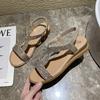 High Quality Summer New Designer Platform Sandals Women Fashion Casual Roman Shoes Female Solid Color Crystal Sandals