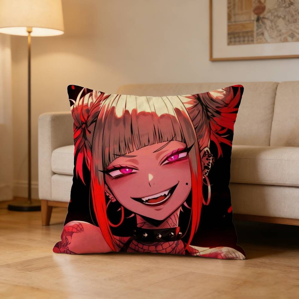 Anime H-Himiko Toga Academia Pillow Case For Sofa Living Room Home Office Decor Protective Cover