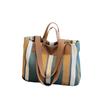 High Capacity Striped Canvas Sweet Bags for Women  Standard Fashion Color Collision Commute Bag  New Versatile Shoulder Bags