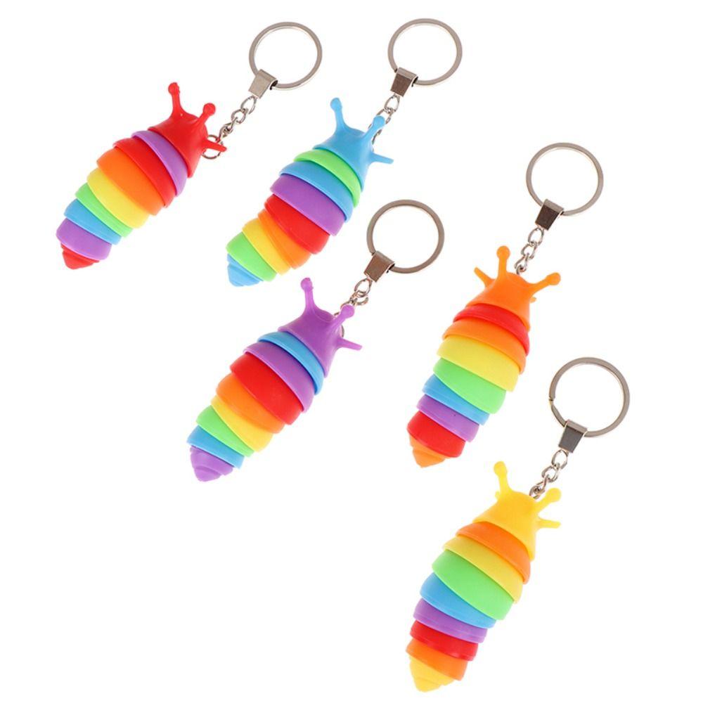 Key Accessories Caterpillar Keychain Finger Slug Snail Caterpillar Caterpillar Keyring Key Chain