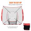 7x7 ft Baseball Softball Practice Net, Portable Baseball Training Net for Hitting Batting Catching Pitching, Backstop Baseball Equipment Training Aids