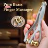 Портативный двухрядный массажный ролик для пальцев, латунный дизайн, простой в использовании инструмент для снятия усталости пальцев и улучшения кровообращения