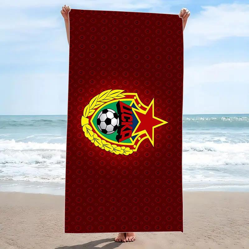 PFC CSKA Moscow Logo Print Beach Towel, Large Soft Quick Dry Towel for Beach Camping Swimming