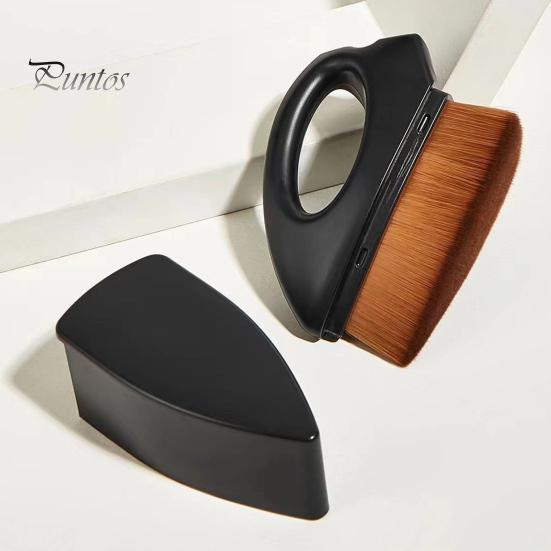 Кисть для тонального крема, портативная, пыленепроницаемая, компактного размера, кисть для нанесения макияжа с плоской головкой, женские подарочные аксессуары