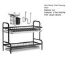 Dish Draining Rack 2-Tier Anti-Slip Feet Holds 17 Plates 18 Bowls Glasses