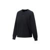 Li Ning Plain Round Neck Pullover Sweatshirt Women Tops Black AWDT512-2