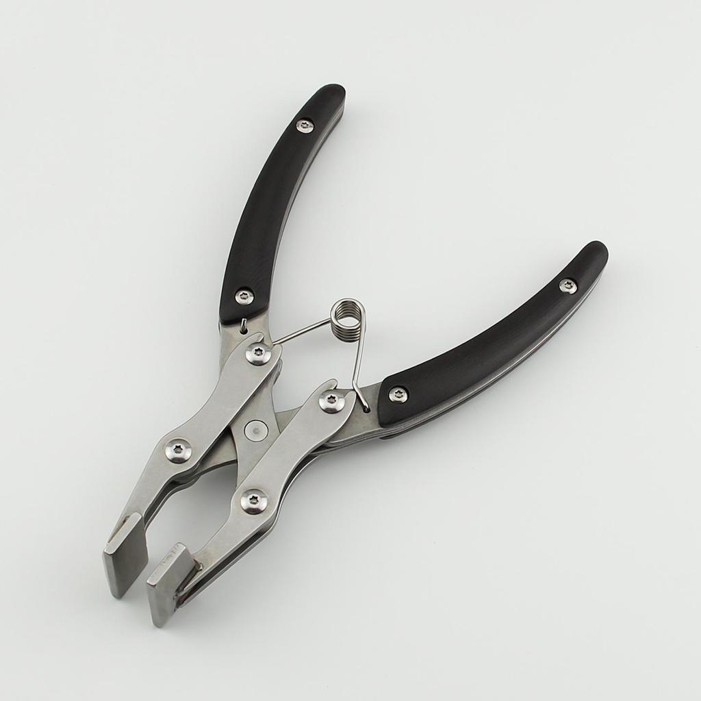 Handmade Stainless Steel Flat Nose Pliers for DIY Leather Goods, Purse Frame, Edge Pressing, and Gluing Line.