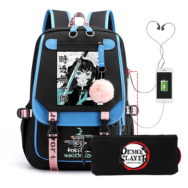 Школьный рюкзак в стиле аниме «Токито Муичиро» (набор периферийных устройств) — пенал для учеников.