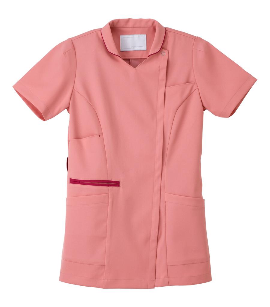 Medical Uniform Nagaileben Hybrid Tunic Coral Pink Women's ML-1142(S)