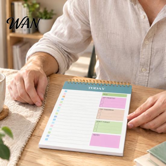 To Do List Notepad Daily Planner Writing Pad, A5 Size To-do Notepad, Productivity Professional Work Planning Tool for Office And Home Time Management