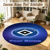 Round Rug Custom NameHamburger SV Pattern Non Slip Carpet Home Floor Decor