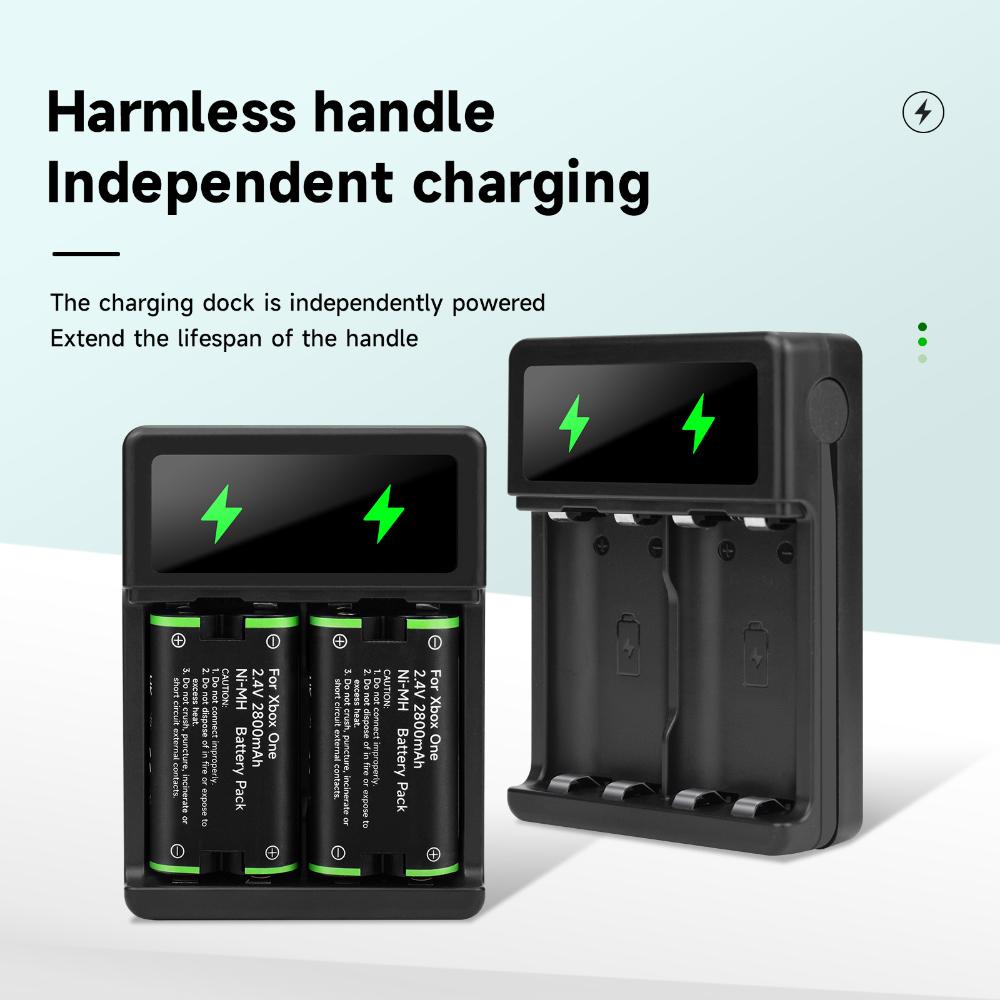 Аккумулятор Xbox One 2800 мАч для беспроводного геймпада Xbox One/Xbox One S/Xbox One X/Xbox One Elite/Xbox Series S/X Перезаряжаемый аккумулятор и зарядное устройство