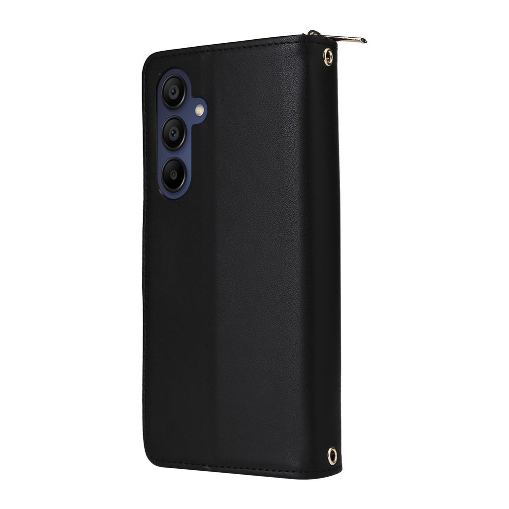 R20 For Samsung Galaxy A16 5G/A16 4G Case Zipper Pocket PU Leather Cover with 9 Card Slots