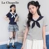 Стильная короткорукавная футболка в стиле колледжа для девочек La Chapelle