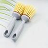 1pc Multi-Purpose Household Cleaning Brush, Cylindrical Handle Long-Bristle Pot and Bowl Scrubber, Tabletop Cleaner. Suitable for Household Cleaning