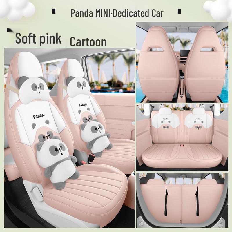 Cute 2023 Panda Mini Seat Cover for Women - All-Season, Full Coverage Car Cushion