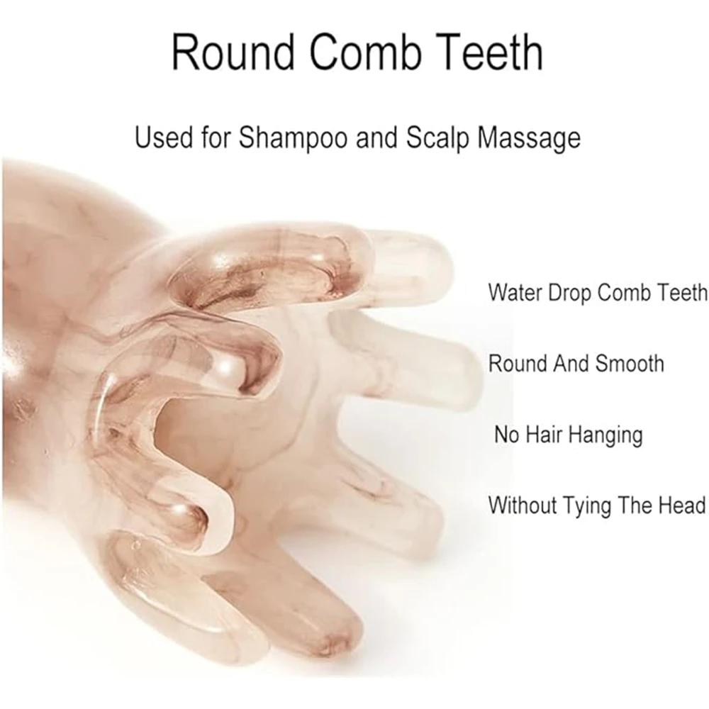 1 шт., расческа для акупунктурного массажа в форме головы осьминога с широкими зубьями, для спины, шеи и ручного глубокого массажа спины