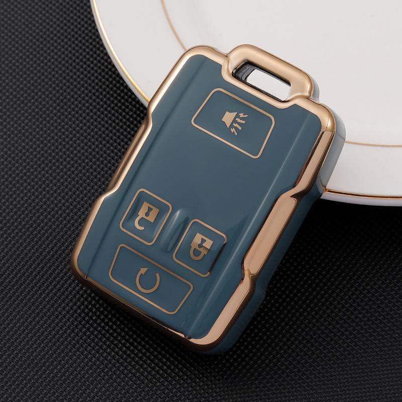 GMC Chevrolet Canyon TPU Car Key Protective Case with Gold Edge
