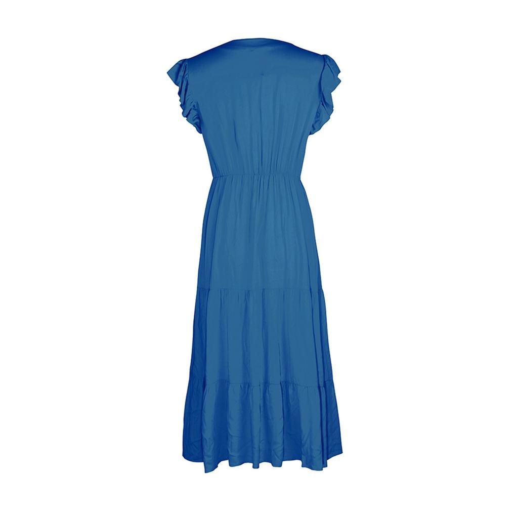 Женское весеннее и летнее платье с v-образным вырезом и крестиком в горошек с кружевным платьем