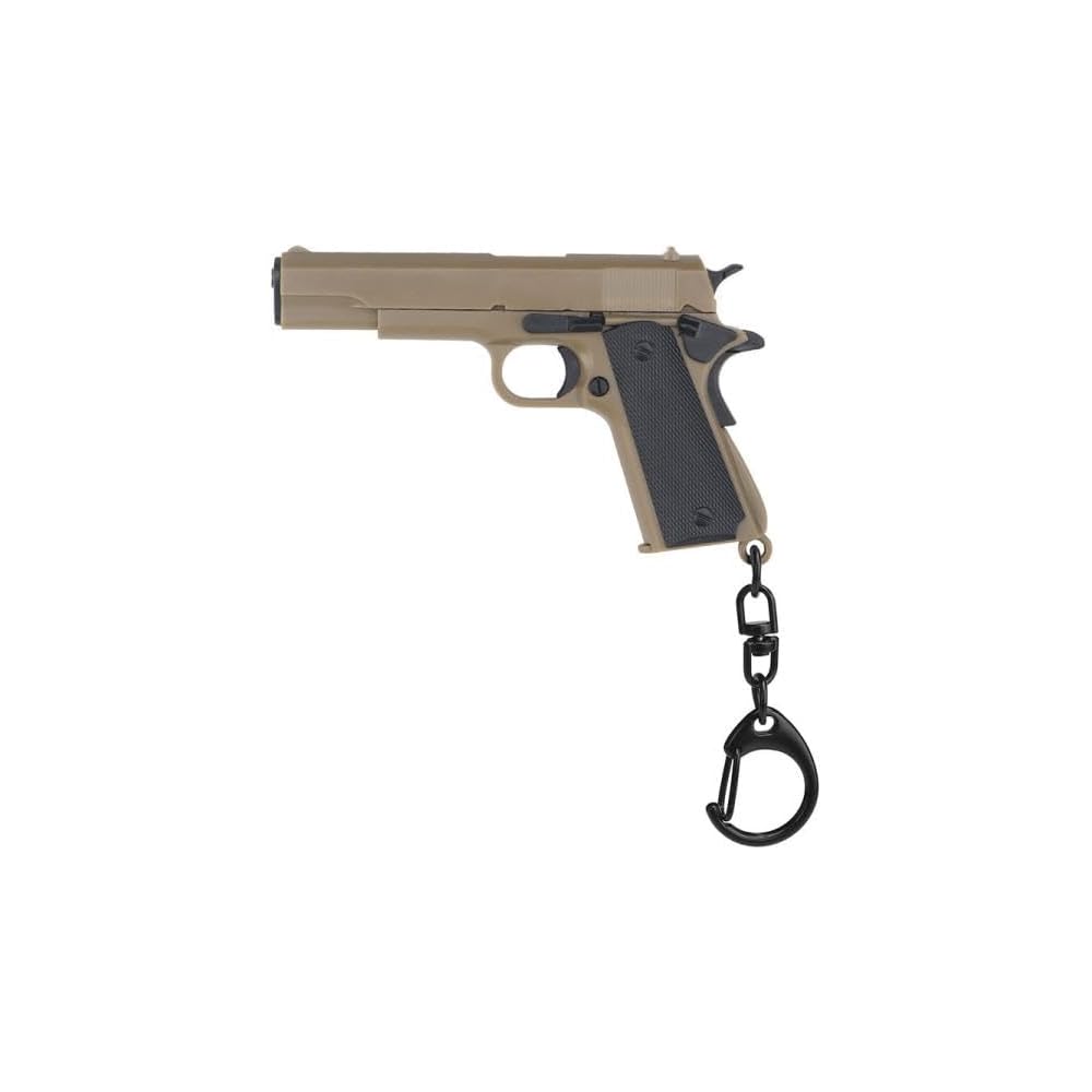 Брелок ZepoR M1911, модель пистолета 1/4, подвижный затвор, съемный магазин, черный цвет AC-13-T