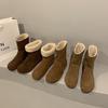 Two-Wear Soft Leather Snow Boots Women'S Dongsen Retro Lamb Wool Short Boots Velvet Cotton Shoes