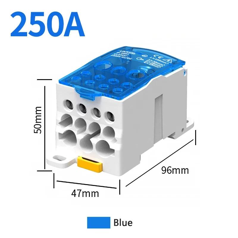 UKK80A Single-pole Splitter Box Large Current One Into Multiple Branch Line Terminal Rail Splitter 125A 160A 250A 400A
