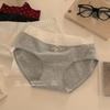 British Classic Plaid Mid-Waist Women's Antibacterial Cotton Underwear