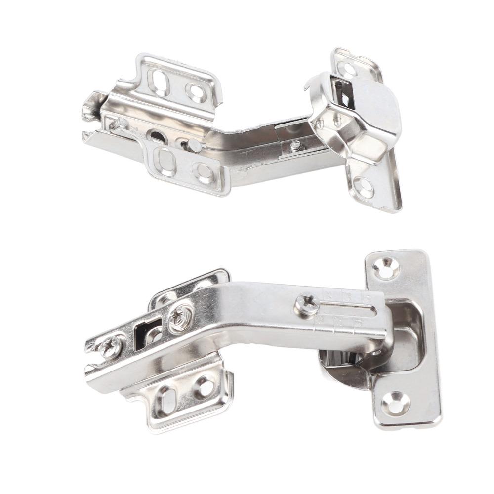 2PCS Full Overlay 135 Degree Hinge 3D Adjustable Concealed Hardware Folded Door Hinge Clip-On Design Lazy Susan Hinges