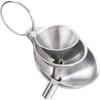Filling Hip Flask Stainless Steel Funnel Mini Funnel Set Multi Function Mouth Funnel  Household