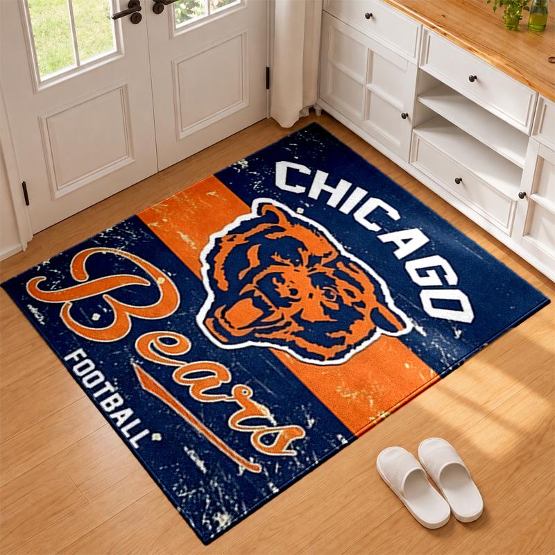 Chicago Bears Carpet Door Mat for Living Room or Bedroom Protective Mat Under Chair Office Decoration Christmas Gift Birthday Present