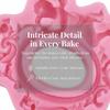 Pink Color Silicone Fondant Mold 3D Sculpted Pattern Chocolate Mould Baking Decor Tool  Baking Use