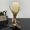 Yousheng Deer Antler Candlestick Ornament Resin Crafted Artistic Design Figure Artisanal Candlestick Decor Desktop Home Decor