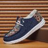 Summer New Ethnic Style Men's Shoes Linen Canvas Walking Trendy Shoes Casual Breathable Flat Plate Shoes 2025 One Step Stepping