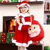 Праздничная рождественская одежда для девочек Мягкое и уютное платье Санты
