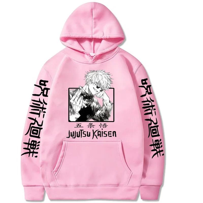Jujutsu Kaisen Hoodie Anime Gojou Satoru Hoodie Autumn Winter Fleece Streetwear Tops