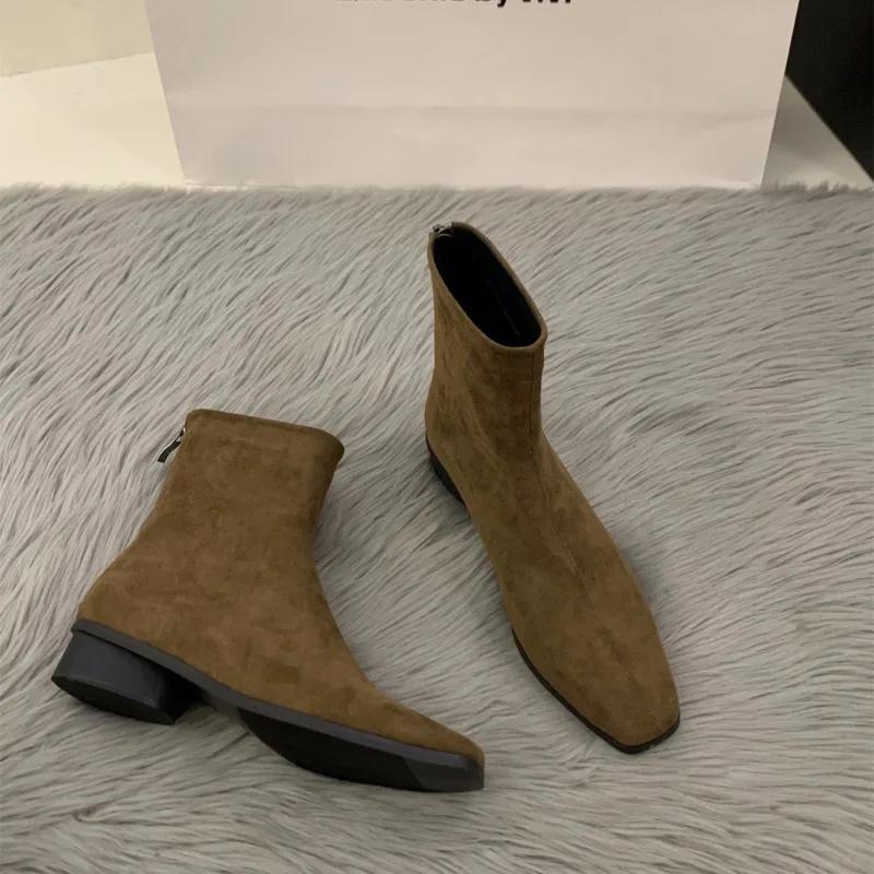 Женская обувь 2024 Высококачественные женские сапоги до середины икры Модные современные сапоги с застежкой-молнией сзади Женские горячие продажи Твердые туфли для женщин Zapatos