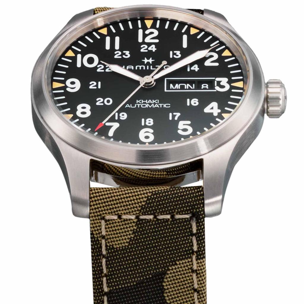 Watch Khaki Field Day Date Black Dial Stainless Steel Sapphire Glass Automatic 42MM Swiss Brand Watch H70535031 Camo [Hamilton] Men's [Item]