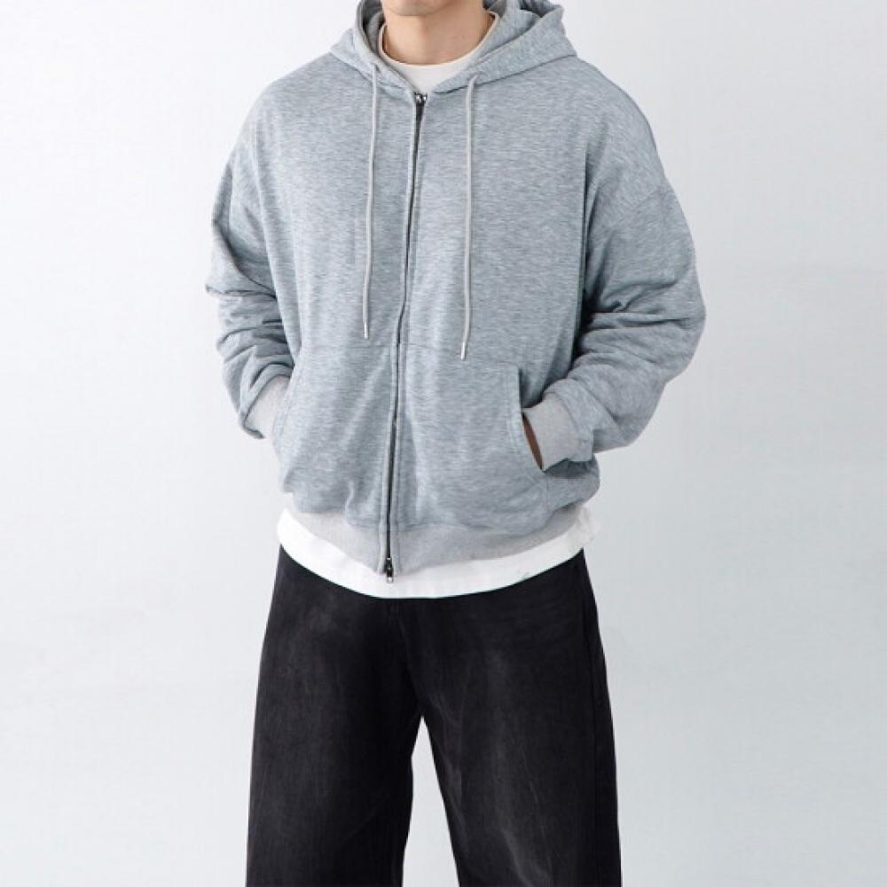 Onl Men S Crop Hoodie Jacket Gray