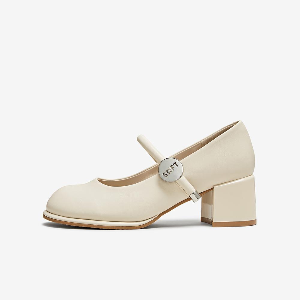 Best 25 Summer Simple Retro Fashion Mary Jane Shoes Coarse Heel Women's Single Shoes W7795BQ5