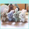 Cute Cartoon White Rabbit Plush Keychain Short Bag Decoration Kids Doll Gift