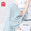 MINISO Женские брюки с высокой посадкой, свободные, с широкими штанинами